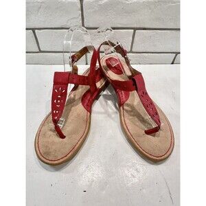 b.o.c. by Born Womens Red Ankle Strap Sandals Sz US‎ 9M